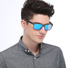 NALANDA Синие квадратные поляризованные солнцезащитные очки-авиаторы с зеркальными линзами UV400 в оправе для ПК, мужские женские очки для путешествий на открытом воздухе, ежедневного использования