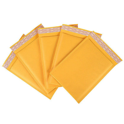 Только 500 Самозапечатывающийся пакет из крафт-бумаги, композитный пузырьковый конверт, противоударная желтая экспресс-сумка из пенопласта 15x21 + 4 см