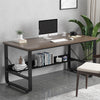 Компьютерный стол для домашнего офиса, 48-дюймовый письменный стол для исследования с книжной полкой, современный простой стиль