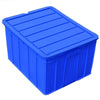Оборотная коробка Утолщенная прямоугольная пластиковая рамка с крышкой Логистическая большая пластиковая коробка Черепаха Коробка для хранения рыбы Корзина ([с крышкой] 600*485*355 мм)