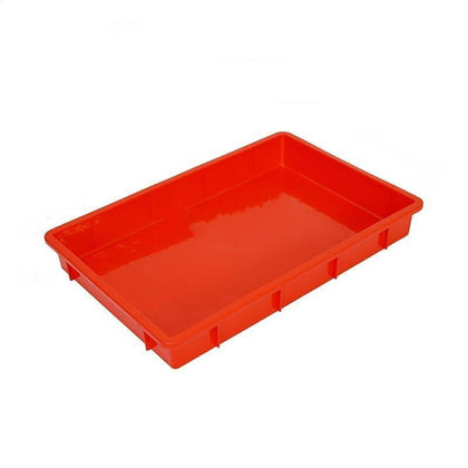 6 шт. пластиковая квадратная пластина, прямоугольная оборотная коробка, пластиковая квадратная коробка, поднос для деталей, большая неглубокая тарелка, 3 квадратные тарелки, красные 560*380*80