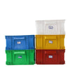 Утолщенная логистическая коробка прямоугольной пластиковой коробки оборотной коробки может быть покрыта отделочной коробкой пластиковой коробки, снаружи 410 * 310 * 150 синей