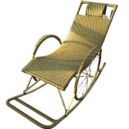 Балконное кресло для отдыха Кресло-качалка Стул для сна Ленивое кресло для гостиной Стул для пожилых людей Кресло для отдыха Беззаботное кресло Кресло-качалка из искусственного ротанга Черное золото