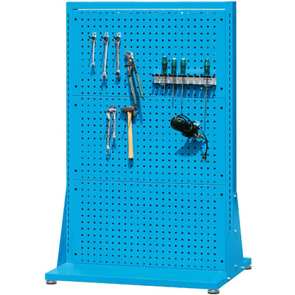 Фиксированная односторонняя стойка для отделки материалов, 1000 × 610 × 1565 мм (3 квадратных отверстия), синяя