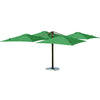 Наружный зонтик от солнца, зонтик от солнца во дворе, коммерческий складной зонт, вилла-бар, уличный зонт, темно-зеленый квадратный зонт с четырьмя головками, 2,5 м