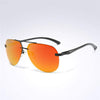 NALANDA Оранжевые поляризационные солнцезащитные очки-авиаторы UV400 с зеркальными линзами, металлическая оправа, мужские женские очки с двойными мостами для путешествий на открытом воздухе, ежедневного использования