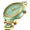 Роскошные автоматические нефритовые часы CHIYODA для женщин, швейцарские автоматические часы с календарем и бриллиантами, драгоценные часы из нефритового циферблата для коллекции