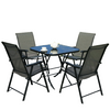Folding Table And Chair Set Outdoor Furniture Balcony Courtyard Sun Umbrella Balcony Table And Chair Five Piece Set Outdoor Open-air Coffee Table