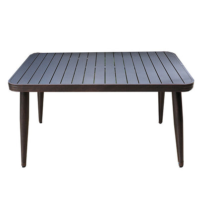 На открытом воздухе обеденный стол, столы и стулья из алюминиевого сплава для сада для отдыха во дворе, прямоугольный стол в полоску × 80 см