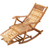 Rocking Chair Bamboo Rocking Chair Family Balcony Leisure Reclining Chair Adult Nap Lazy Rattan Weaving Elderly Leisure Chair Extended Rocking Chair
