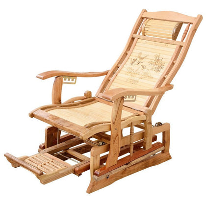 Кресло-качалка Кресло для взрослых Гостиная Простое кресло для отдыха Бытовое уличное кресло для балкона Складной стул Бамбуковое кресло для отдыха для пожилых ленивых