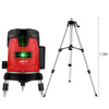 UNI-T 2-линейный зеленый лазерный уровень со штативом с регулируемой высотой 1,2 м. Самовыравнивающийся прибор для перекрестной маркировки на 360 градусов со штативом из алюминиевого сплава 1,2 м.