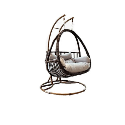 Двойная подвесная корзина, подвесной стул, кресло-качалка для внутреннего балкона, ленивое кресло-качалка, стул из ротанга