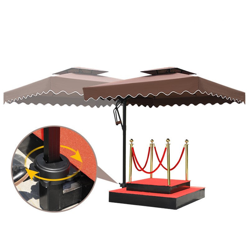 100 * 100cm Sentry Box Umbrella Sunshade Guard Property Security Guard Station Outdoor Sun Umbrella Single-layer Station