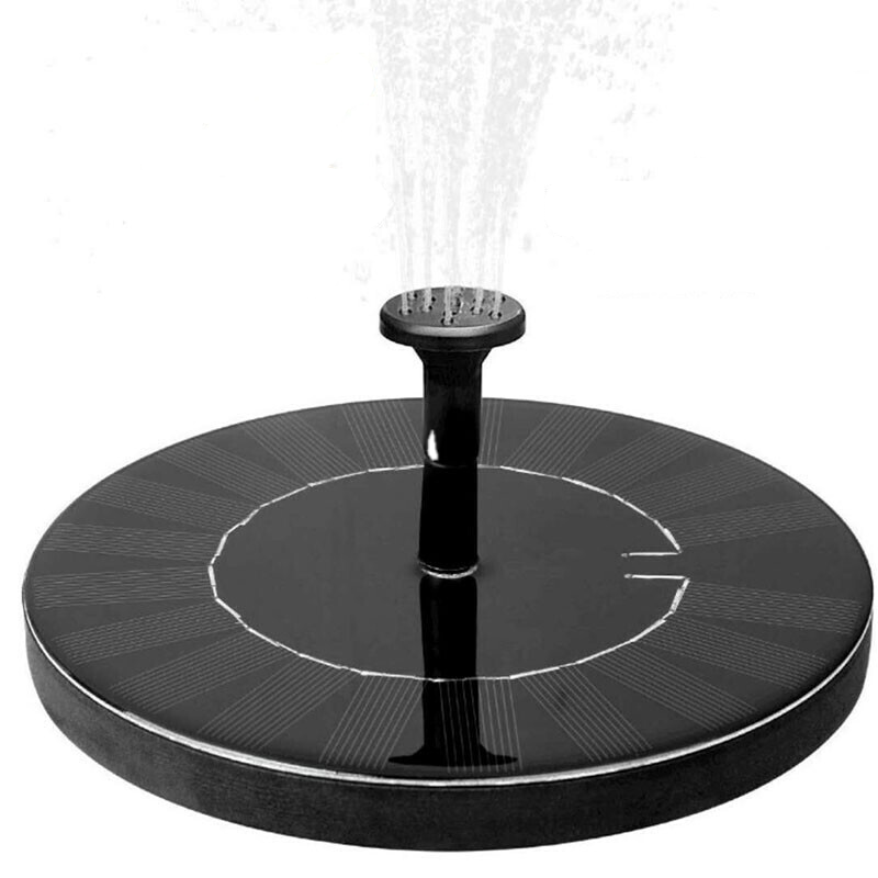 Solar Lotus Leaf Fountain Floating Pool Outdoor Pond Water Pump Small Garden Fountain 5 Kinds Of Nozzles Oxygenation Running Water Landscape 3w